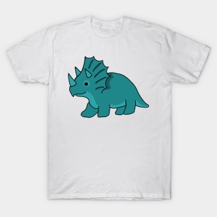 Teal Triceratops T-Shirt